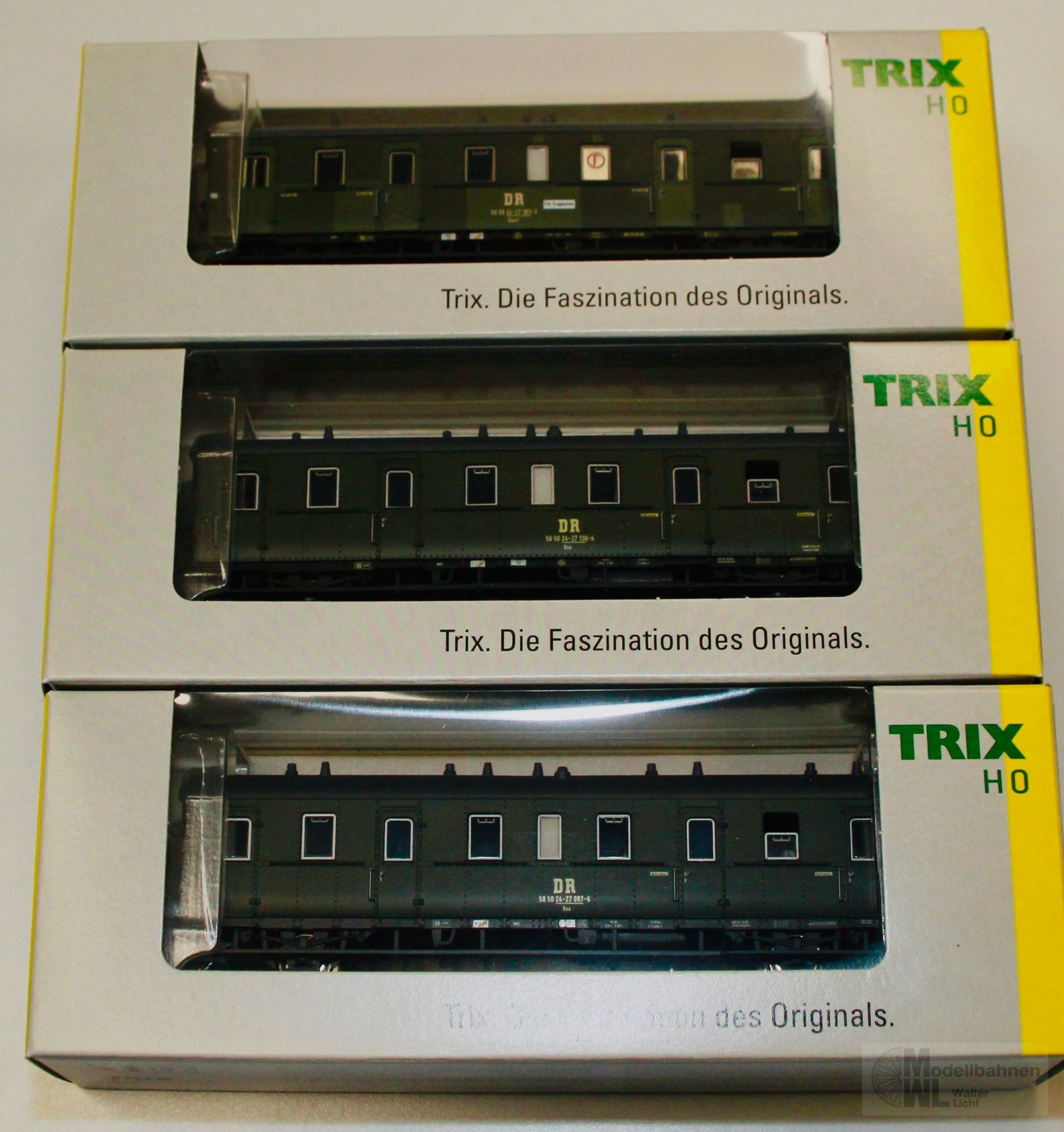 Trix 23147 - Trix - Personenwagen Set DB Ep.IV 3.tlg. Abteilwagen H0/GL